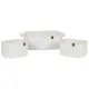 Basket set Home ESPRIT White Modern 34 x 25 x 14 cm (3 Pieces)