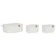 Basket set Home ESPRIT White Modern 34 x 25 x 14 cm (3 Pieces)