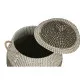 Juego de Cestas Home ESPRIT Blanco Negro Natural 45 x 45 x 48 cm (2 Piezas)