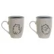 Cup with Tea Filter Home ESPRIT White Black 340 ml (2 Units)