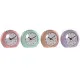 Table clock Home ESPRIT Pink Coral Lilac 10 x 4,7 x 9 cm