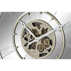 Reloj de Pared Home ESPRIT Champán Hierro Espejo 67 x 8 x 67 cm