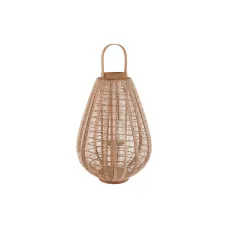 Candleholder Home ESPRIT Brown Natural Wood Crystal 38 x 38 x 56 cm