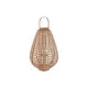 Portavelas Home ESPRIT Marrón Natural Madera Cristal 38 x 38 x 56 cm