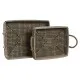 Juego de Bandejas Home ESPRIT Natural Marrón claro Urbano 41 x 32 x 16 cm (2 Unidades)