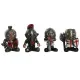 Decorative Figure Home ESPRIT Red Grey 7 x 4 x 9 cm (4 Units)