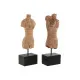 Decorative Figure Home ESPRIT Brown Black Lady Men 13 x 9 x 40 cm (2 Units)