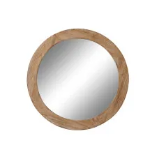 Wall mirror DKD Home Decor Brown Natural Alpino 66 x 5 x 66 cm