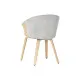 Dining Chair Home ESPRIT Grey Polyester Wood 60 x 57,5 x 79 cm