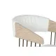 Silla de Comedor Home ESPRIT Blanco Poliéster Madera 51 x 55 x 76,5 cm