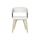 Silla de Comedor Home ESPRIT Blanco Poliéster Madera 51 x 55 x 76,5 cm