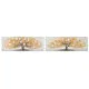 Cuadro Home ESPRIT Dorado Lienzo Madera MDF Árbol Tradicional 90 x 3 x 30 cm (2 Unidades)