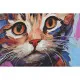 Painting Home ESPRIT Canvas MDF Wood Cat Urban Lacquered 40 x 1,8 x 60 cm (2 Units)