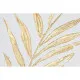 Cuadro Home ESPRIT Blanco Dorado Lienzo Madera MDF Moderno Hoja de planta 42 x 4 x 42 cm (2 Unidades)