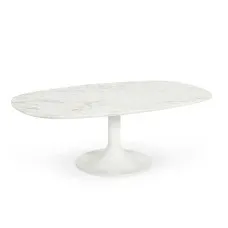 Centre Table Home ESPRIT White Metal Marble 120 x 70 x 39 cm