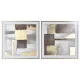 Painting Home ESPRIT Brown Golden Abstract Modern 80 x 4 x 80 cm (2 Units)