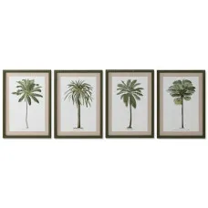 Painting Home ESPRIT Green Beige Palms Tropical 50 x 2,5 x 70 cm (4 Units)