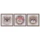 Canvas Home ESPRIT White Natural Children's animals 30 x 2,6 x 30 cm (3 Units)