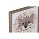 Canvas Home ESPRIT White Natural Children's animals 30 x 2,6 x 30 cm (3 Units)