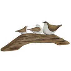 Decorative Figure Home ESPRIT White Natural Aged finish 35 x 4,5 x 12 cm