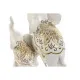 Decorative Figure Home ESPRIT White Golden Elephant Romantic 11 x 8 x 19 cm