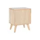 Mesita de Noche Home ESPRIT Madera Metal Ratán 40 x 30 x 48 cm