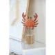 Decorative Figure Home ESPRIT Blue Red Natural Crab 17,5 x 6 x 29 cm (2 Units)