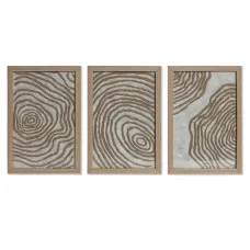 Set of 3 pictures Home ESPRIT Modern 20 x 2 x 30 cm (3 Pieces)