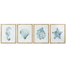 Painting Home ESPRIT Mediterranean Snail 55 x 2,5 x 70 cm (4 Units)