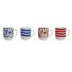 Mug Home ESPRIT Blue Red Porcelain Boho 380 ml (4 Units)