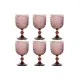 Set de Copas Home ESPRIT Rosa Cristal 325 ml (6 Unidades)