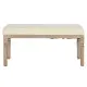 Bench Home ESPRIT White Natural Polyester Rubber wood 100 x 38 x 43 cm