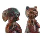 Figura Decorativa Home ESPRIT Multicolor Animales 17 x 14 x 22,5 cm (2 Unidades)