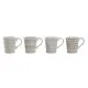 Juego de 4 Tazas Mug Home ESPRIT Blanco Beige Gres 360 ml 9 x 7 x 10,6 cm