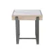 Side table Home ESPRIT White Grey Natural Metal 50 x 50 x 50 cm