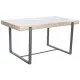 Mesa de Comedor Home ESPRIT Blanco Gris Natural Metal 150 x 85 x 75 cm