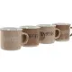 Piece Coffee Cup Set Home ESPRIT Brown Stoneware 180 ml 4 Pieces