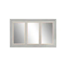 Wall mirror Home ESPRIT White Grey Natural 150 x 5 x 90 cm