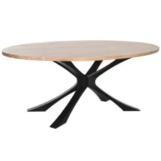 Mesa de Comedor DKD Home Decor Metal Madera de acacia 200 x 110 x 76 cm