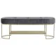 Bench DKD Home Decor Grey Golden Metal 120 x 40 x 45 cm