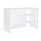 Escritorio DKD Home Decor Blanco Transparente Cristal Madera MDF 120 x 50 x 76 cm