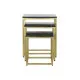 Set of 3 tables DKD Home Decor Black Golden 50 x 35 x 60 cm