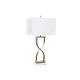 Lámpara de mesa DKD Home Decor 40 x 23 x 79 cm Dorado Metal Blanco Mármol 40 W 240 V