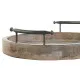 Set of trays DKD Home Decor White Black Natural Metal Mango wood 46 x 46 x 10 cm
