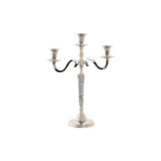 Candelabro DKD Home Decor 26 x 10 x 35 cm Plateado Aluminio