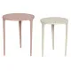 Set of 2 tables DKD Home Decor Beige Pink 40 x 40 x 50 cm