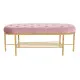 Banqueta DKD Home Decor 100 x 35 x 40 cm Rosa Dorado Metal