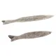 Centerpiece DKD Home Decor 74 x 12 x 4,5 cm Aged finish Brown Fish Mediterranean (2 Units)