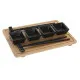 Set de Sushi DKD Home Decor Natural Negro Bambú Gres Oriental