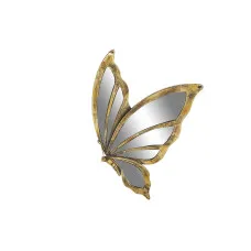 Wall Decoration DKD Home Decor Mirror Golden Resin Butterfly (36 x 4 x 30,5 cm)